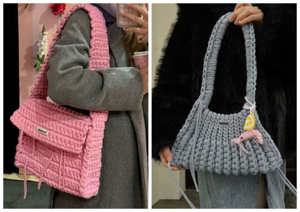 Узелок завяжется, узелок развяжется: как гармонично вписать вязаную сумку в свой образ Узелок завяжется, узелок развяжется: как гармонично вписать вязаную сумку в свой образ