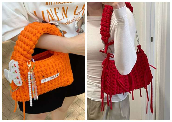 Узелок завяжется, узелок развяжется: как гармонично вписать вязаную сумку в свой образ Узелок завяжется, узелок развяжется: как гармонично вписать вязаную сумку в свой образ