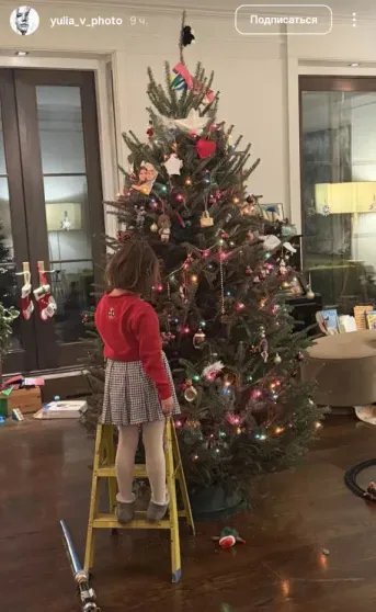 Юлия Высоцкая, Ксения Бородина, Анастасия Решетова, Милош Бикович, Ида Галич: как звёзды украсили дома к Новому году