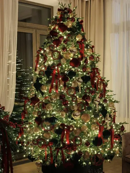 Юлия Высоцкая, Ксения Бородина, Анастасия Решетова, Милош Бикович, Ида Галич: как звёзды украсили дома к Новому году