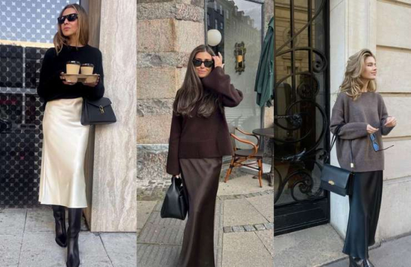 Атласная юбка — летний хит, актуальный и осенью, как и с чем носить Атласная юбка — летний хит, актуальный и осенью, как и с чем носить