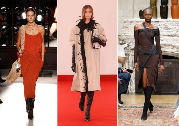 Высокие сапоги с юбками и платьями: как носить, чтобы ноги казались длиннее Высокие сапоги с юбками и платьями: как носить, чтобы ноги казались длиннее