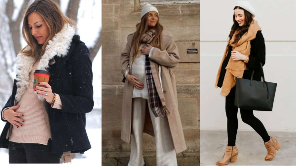 Интересные и милые зимние образы для беременных Интересные и милые зимние образы для беременных