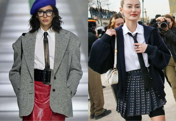 Галстуки для женщин: как и с чем носить весенний тренд, советы стилиста Галстуки для женщин: как и с чем носить весенний тренд, советы стилиста