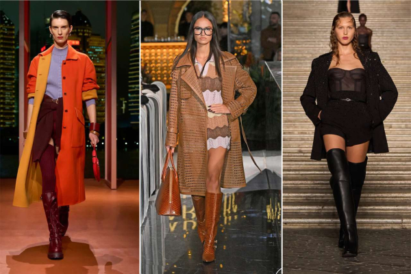 Высокие сапоги с юбками и платьями: как носить, чтобы ноги казались длиннее Высокие сапоги с юбками и платьями: как носить, чтобы ноги казались длиннее