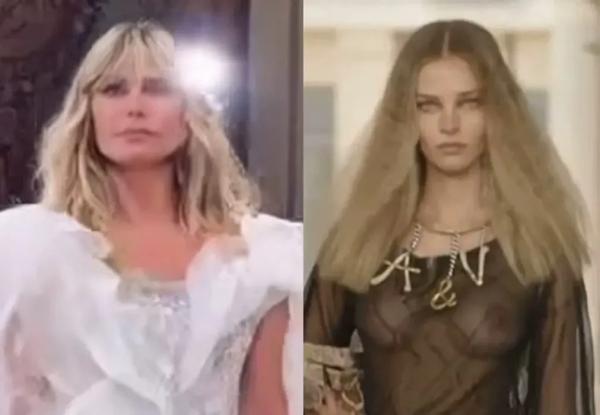 Хайди Клум в образе невесты, Алеся Кафельникова в платье с прозрачным верхом на показе Vivienne Westwood Хайди Клум в образе невесты, Алеся Кафельникова в платье с прозрачным верхом на показе Vivienne Westwood